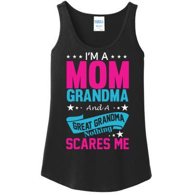 I'm A Mom Grandma And A Great Grandma Funny  Ladies Essential Tank