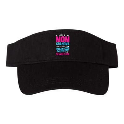 I'm A Mom Grandma And A Great Grandma Funny  Valucap Bio-Washed Visor