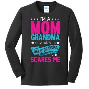 I'm A Mom Grandma And A Great Grandma Funny  Kids Long Sleeve Shirt