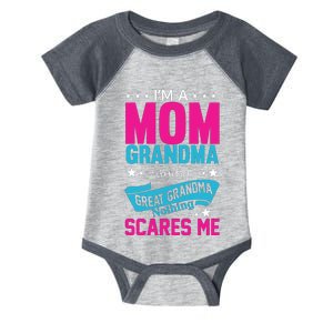 I'm A Mom Grandma And A Great Grandma Funny  Infant Baby Jersey Bodysuit