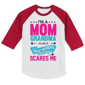 I'm A Mom Grandma And A Great Grandma Funny  Kids Colorblock Raglan Jersey