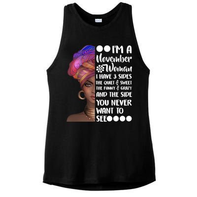 I'm A November Woman Cute Birthday Ladies PosiCharge Tri-Blend Wicking Tank