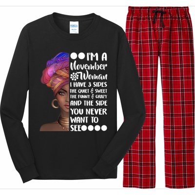 I'm A November Woman Cute Birthday Long Sleeve Pajama Set