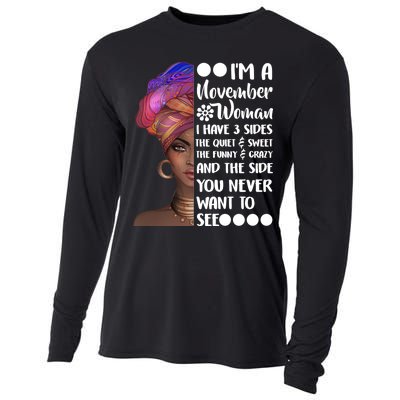 I'm A November Woman Cute Birthday Cooling Performance Long Sleeve Crew