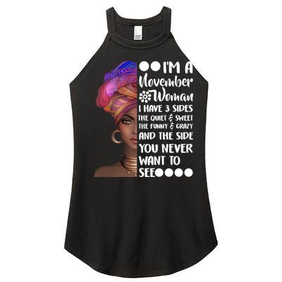 I'm A November Woman Cute Birthday Women's Perfect Tri Rocker Tank