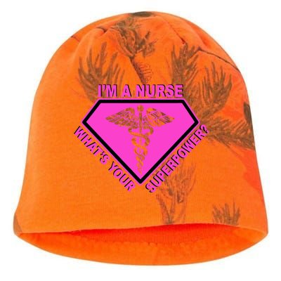 I'm A Nurse What's Your Superpower Kati - Camo Knit Beanie