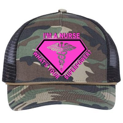 I'm A Nurse What's Your Superpower Retro Rope Trucker Hat Cap