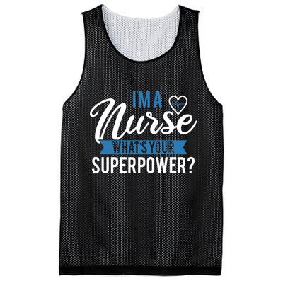 I'm A Nurse What's Your Superpower Funny Mesh Reversible Basketball Jersey Tank