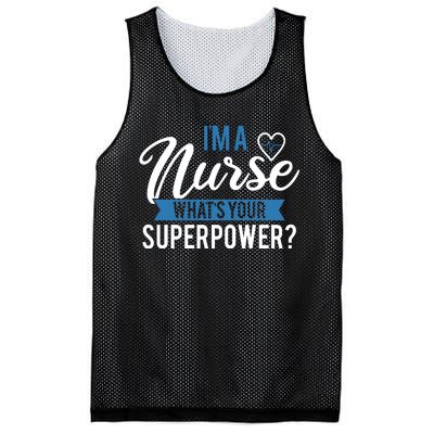 I'm A Nurse What's Your Superpower Funny Mesh Reversible Basketball Jersey Tank