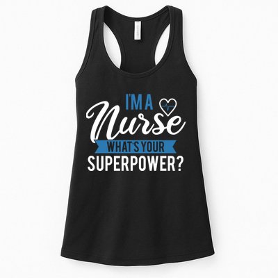 I'm A Nurse What's Your Superpower Funny Womens Tank Top