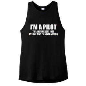 I'm A Pilot Ladies PosiCharge Tri-Blend Wicking Tank