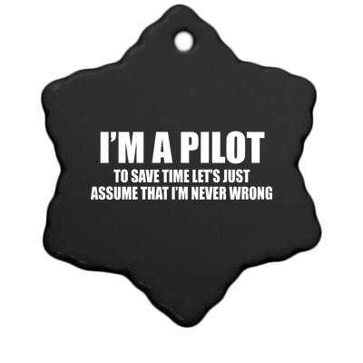 I'm A Pilot Ceramic Star Ornament