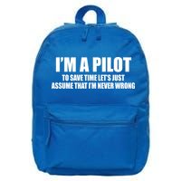 I'm A Pilot 16 in Basic Backpack