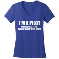 I'm A Pilot Women's V-Neck T-Shirt