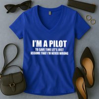 I'm A Pilot Women's V-Neck T-Shirt