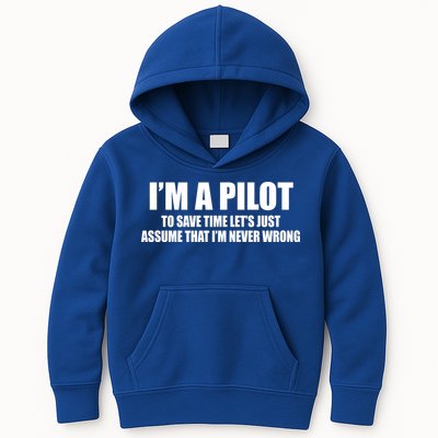 I'm A Pilot Kids Hoodie