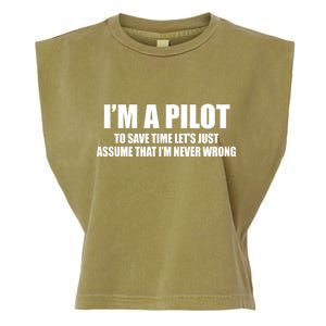 I'm A Pilot Garment-Dyed Women's Muscle Tee