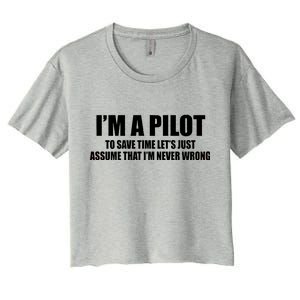 I'm A Pilot Women's Crop Top Tee