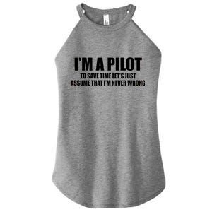 I'm A Pilot Women's Perfect Tri Rocker Tank