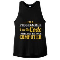 I'm A Programmer I Write Code Ladies PosiCharge Tri-Blend Wicking Tank