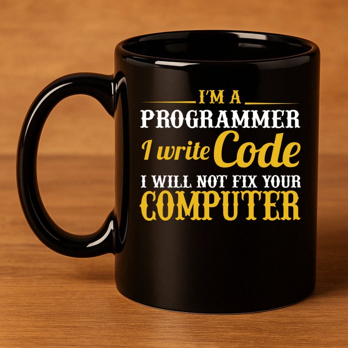 I'm A Programmer I Write Code 11oz C Handle Ceramic Mug
