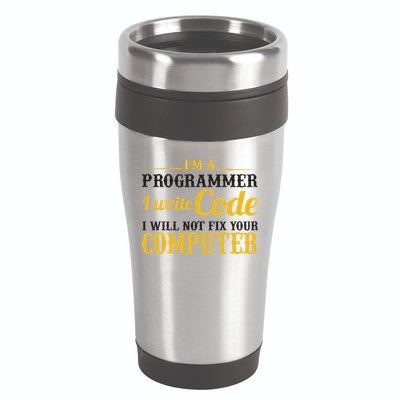 I'm A Programmer I Write Code 16oz Travel Tumbler