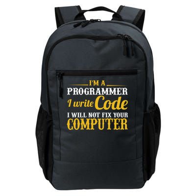 I'm A Programmer I Write Code Daily Commute Backpack