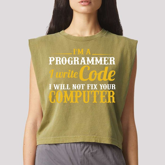 I'm A Programmer I Write Code Garment-Dyed Women's Muscle Tee