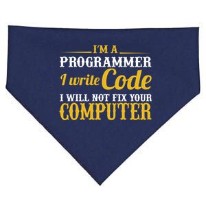 I'm A Programmer I Write Code USA-Made Doggie Bandana