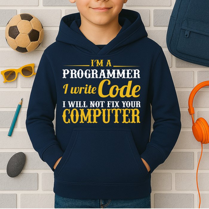 I'm A Programmer I Write Code Kids Hoodie