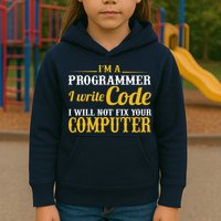 I'm A Programmer I Write Code Kids Hoodie