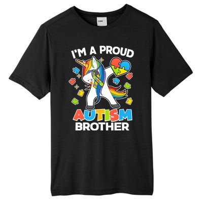 I'm A Proud Autism Brother Dabbing Unicorn Tall Fusion ChromaSoft Performance T-Shirt