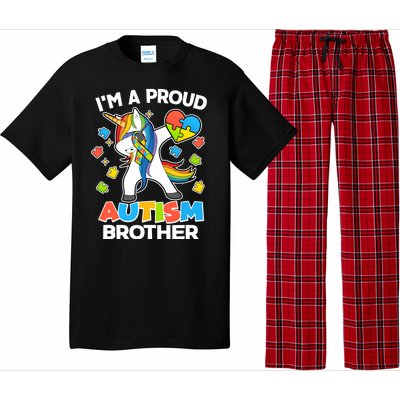 I'm A Proud Autism Brother Dabbing Unicorn Pajama Set