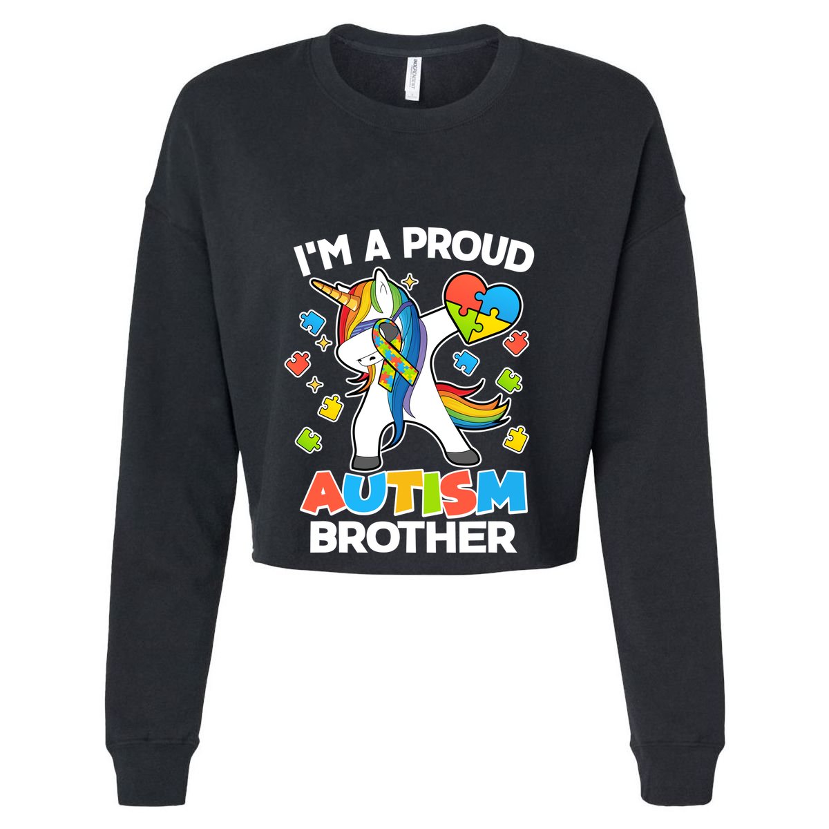 I'm A Proud Autism Brother Dabbing Unicorn Flat Bill Trucker Hat