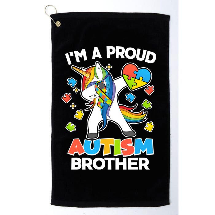 I'm A Proud Autism Brother Dabbing Unicorn Golf Towel