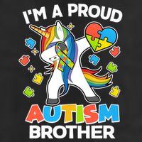 I'm A Proud Autism Brother Dabbing Unicorn Golf Towel