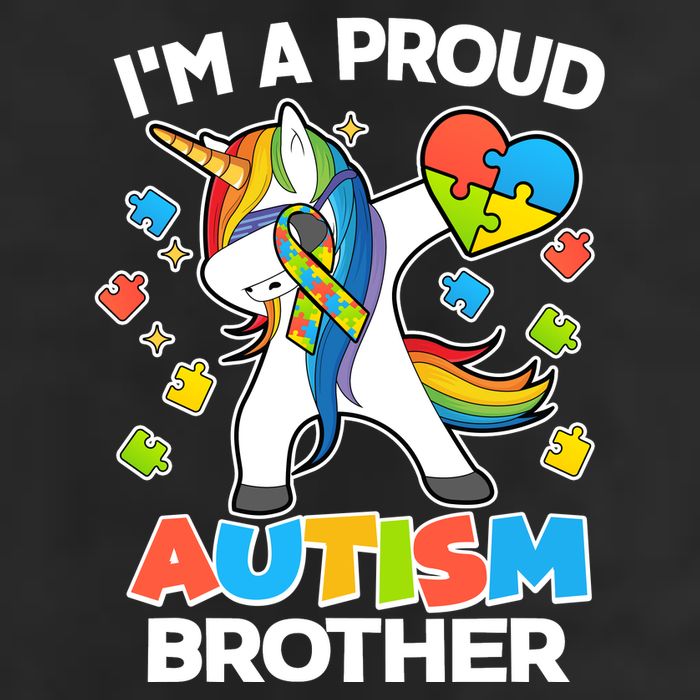 I'm A Proud Autism Brother Dabbing Unicorn Golf Towel