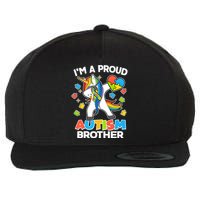 I'm A Proud Autism Brother Dabbing Unicorn Wool Snapback Cap