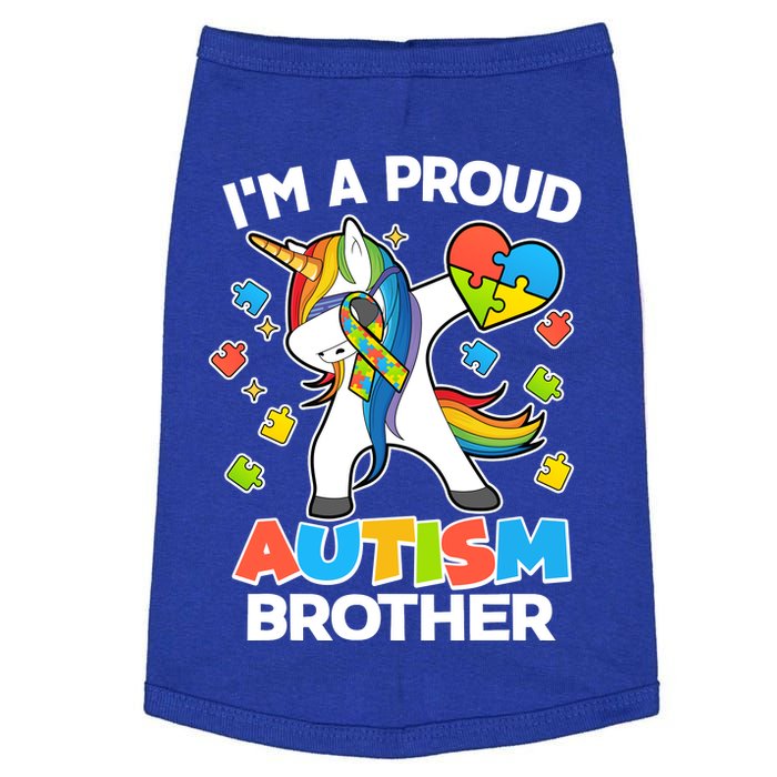 I'm A Proud Autism Brother Dabbing Unicorn Doggie Tank