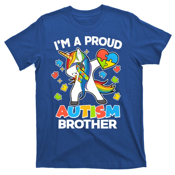 I'm A Proud Autism Brother Dabbing Unicorn T-Shirt