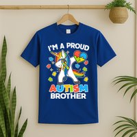 I'm A Proud Autism Brother Dabbing Unicorn T-Shirt