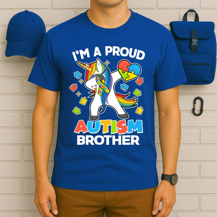 I'm A Proud Autism Brother Dabbing Unicorn T-Shirt
