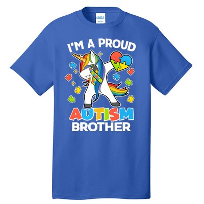 I'm A Proud Autism Brother Dabbing Unicorn Tall T-Shirt