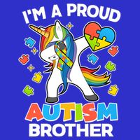I'm A Proud Autism Brother Dabbing Unicorn Button