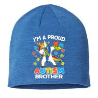 I'm A Proud Autism Brother Dabbing Unicorn Sustainable Beanie