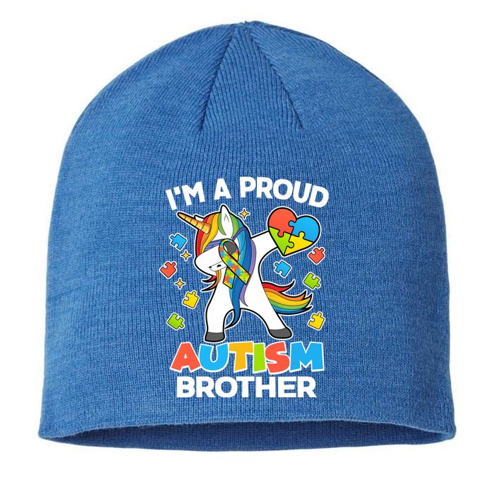 I'm A Proud Autism Brother Dabbing Unicorn Sustainable Beanie