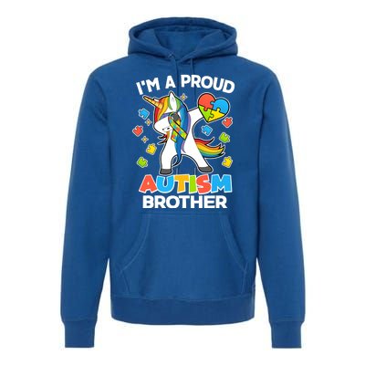 I'm A Proud Autism Brother Dabbing Unicorn Premium Hoodie