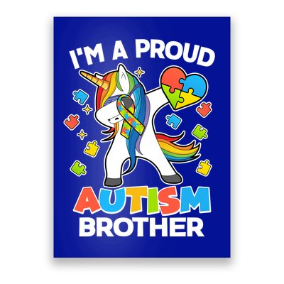 I'm A Proud Autism Brother Dabbing Unicorn Poster