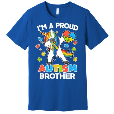 I'm A Proud Autism Brother Dabbing Unicorn Premium T-Shirt