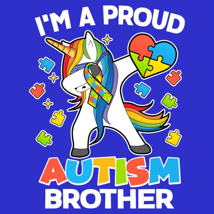 I'm A Proud Autism Brother Dabbing Unicorn Baby Bodysuit